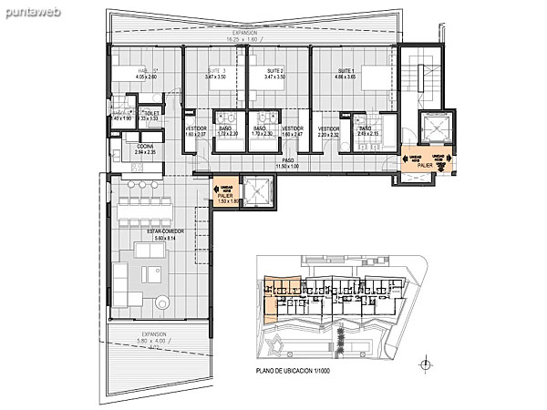 Nivel Penthouse – A – Unidad 402<br><br>Tipo: 4 ambientes + dependencia<br>Vista: Mar<br>Superficie cubierta: 186.50 m�<br>Superficie expansi�n: 42.60 m�<br>Cochera: opcional<br>Baulera: opcional