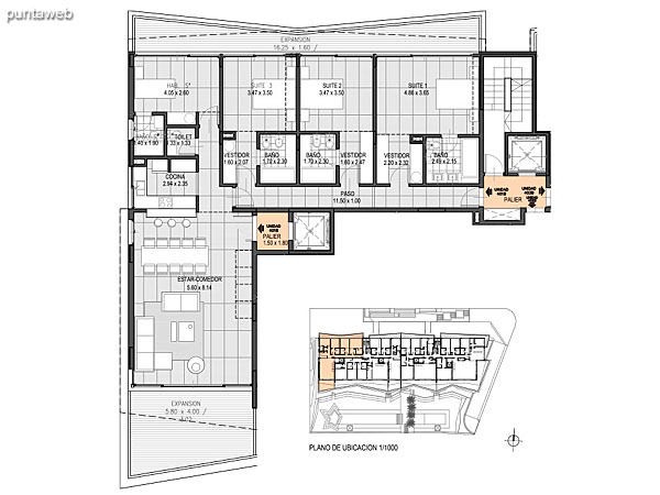 Nivel Penthouse – A – Unidad 402<br><br>Tipo: 4 ambientes + dependencia<br>Vista: Mar<br>Superficie cubierta: 186.50 m<br>Superficie expansin: 42.60 m<br>Cochera: opcional<br>Baulera: opcional