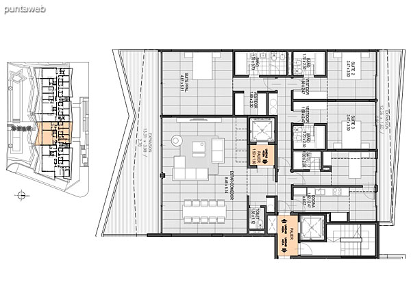 Nivel Penthouse – B – Unidad 401<br><br>Tipo: 4 ambientes + dependencia<br>Vista: Mar<br>Superficie cubierta: 162.10 m<br>Superficie expansin: 33.80 m<br>Cochera: opcional<br>Baulera: opcional