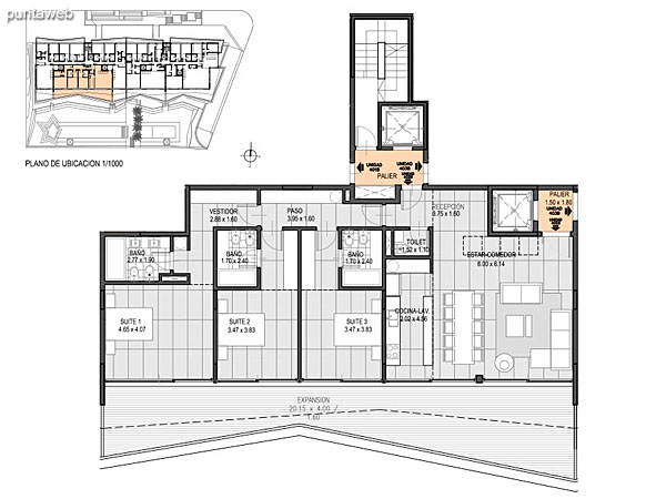 Nivel Penthouse – B – Unidad 402<br><br>Tipo: 4 ambientes<br>Vista: Mar<br>Superficie cubierta: 146.50 m<br>Superficie expansin: 43.00 m<br>Cochera: opcional<br>Baulera: opcional