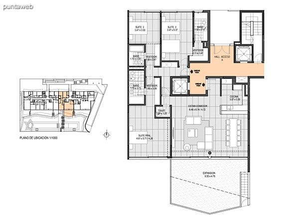 Nivel Jardn – A – Unidad 102<br><br>Tipo: 5 ambientes + dependencia<br>Vista: Mar<br>Superficie cubierta: 233.50 m<br>Superficie expansin: 73.80 m<br>Cochera: opcional<br>Baulera: opcional