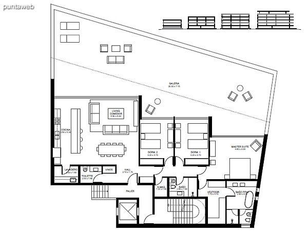 Departamento 1 – Modulo: 1 | Piso: PB<br><br>Superficie cubierta: 149.44 m2<br>Superficie semicubierta: 42.57 m2<br>Superficie terraza: 109.69 m2<br>Superficie cochera + baulera: 24.9 m2<br>Superficie total: 326.6 m2