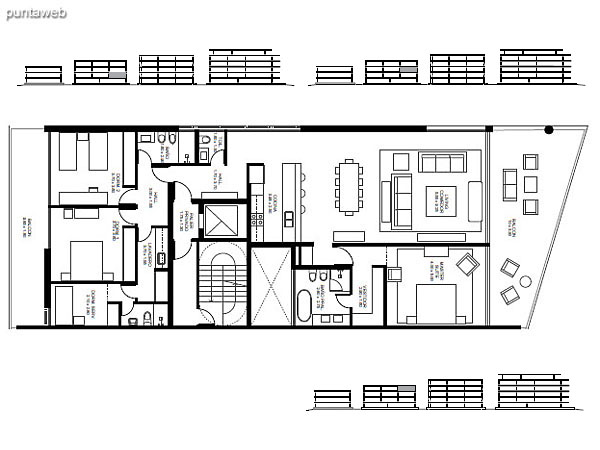 Departamento 13 – Modulo: 2 | Piso: 1<br><br>Superficie cubierta: 179.17 m2<br>Superficie semicubierta: 54.02 m2<br>Superficie terraza: –<br>Superficie cochera + baulera: 23.9 m2<br>Superficie total: 257.09 m2<br><br>Departamento 23 – Modulo: 2 | Piso: 2<br><br>Superficie cochera + baulera: 23.6 m2<br>Superficie total: 256.79 m2<br><br>Departamento 32 – Modulo: 2 | Piso: 3<br><br>Superficie cochera + baulera: 20 m2<br>Superficie total: 253.19 m2