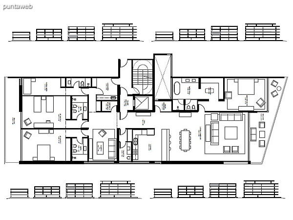 Departamento 14 – Modulo: 3 | Piso: 1<br><br>Superficie cubierta: 267.37 m2<br>Superficie semicubierta: 42.58 m2<br>Superficie terraza: –<br>Superficie cochera + baulera: 25.1 m2<br>Superficie total: 335.05 m2<br><br>Departamento 24 – Modulo: 3 | Piso: 2<br><br>Superficie cochera + baulera: 21.9 m2<br>Superficie total: 331.85 m2<br><br>Departamento 33 – Modulo: 3 | Piso: 3<br>Departamento 39 – Modulo: 3 | Piso: 4<br><br>Superficie cochera + baulera: 24.5 m2<br>Superficie total: 334.45 m2