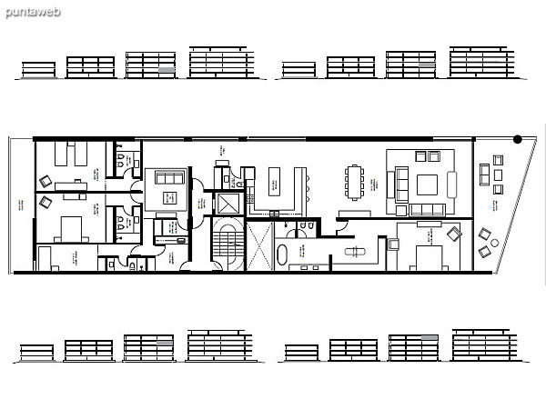 Departamento 16 – Modulo: 3 | Piso: 1<br><br>Superficie cubierta: 304.44 m2<br>Superficie semicubierta: 54.98 m2<br>Superficie terraza: –<br>Superficie cochera + baulera: 24.1 m2<br>Superficie total: 383.52 m2<br><br>Departamento 26 – Modulo: 3 | Piso: 2<br><br>Superficie cochera + baulera: 25.1 m2<br>Superficie total: 384.52 m2<br><br>Departamento 25 – Modulo: 3 | Piso: 3<br>Departamento 41 – Modulo: 3 | Piso: 4<br><br>Superficie cochera + baulera: 24.5 m2<br>Superficie total: 383.92 m2