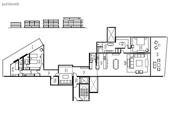 Departamento 43 – Modulo: 4 | Piso: 4<br><br>Superficie cubierta: 235.40 m2<br>Superficie semicubierta: 68.70 m2<br>Superficie terraza: –<br>Superficie cochera + baulera: 24.1 m2<br>Superficie total: 328.2 m2